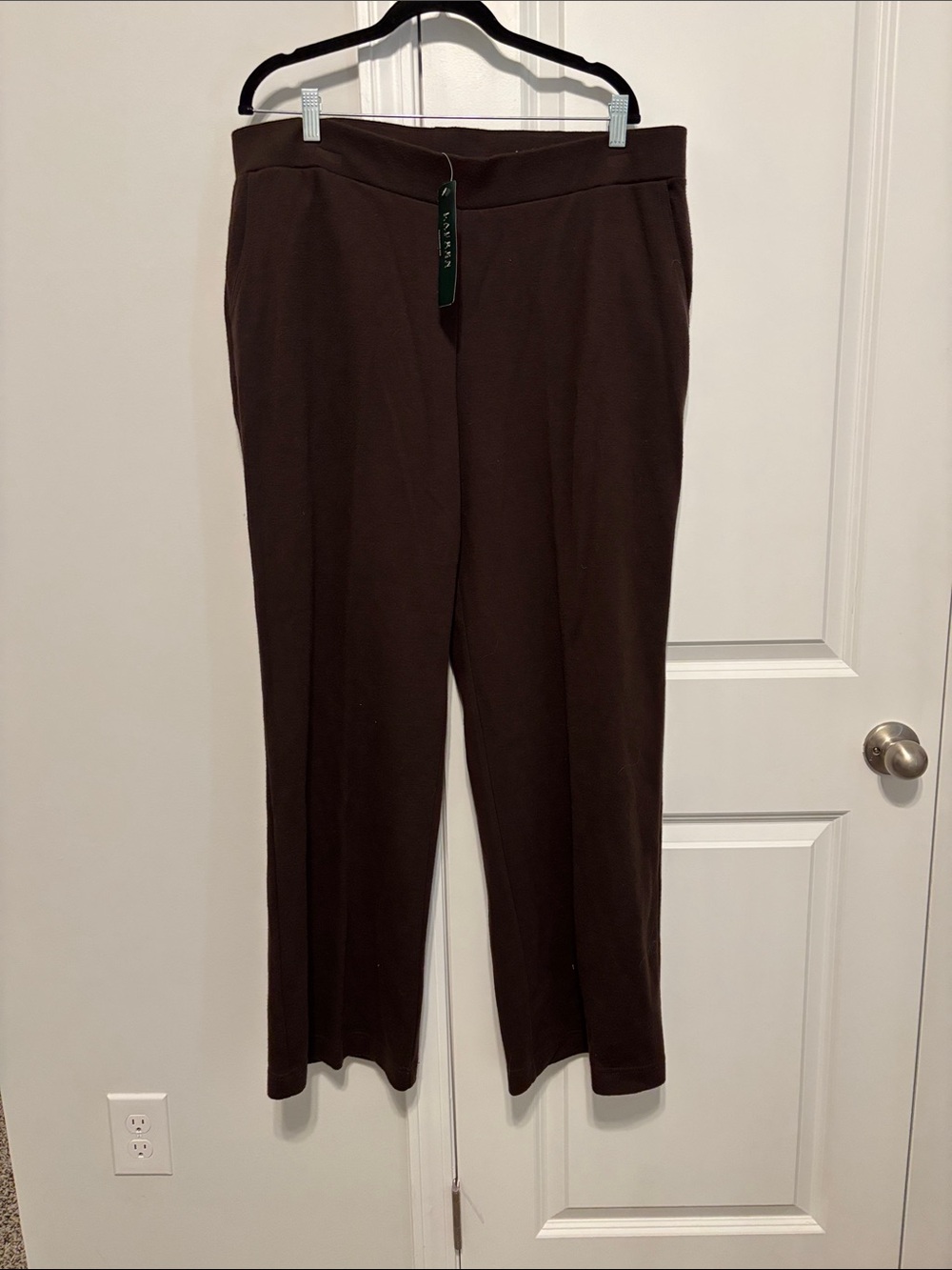 Lauren Ralph Lauren Women's Brown Straight-Leg Pants